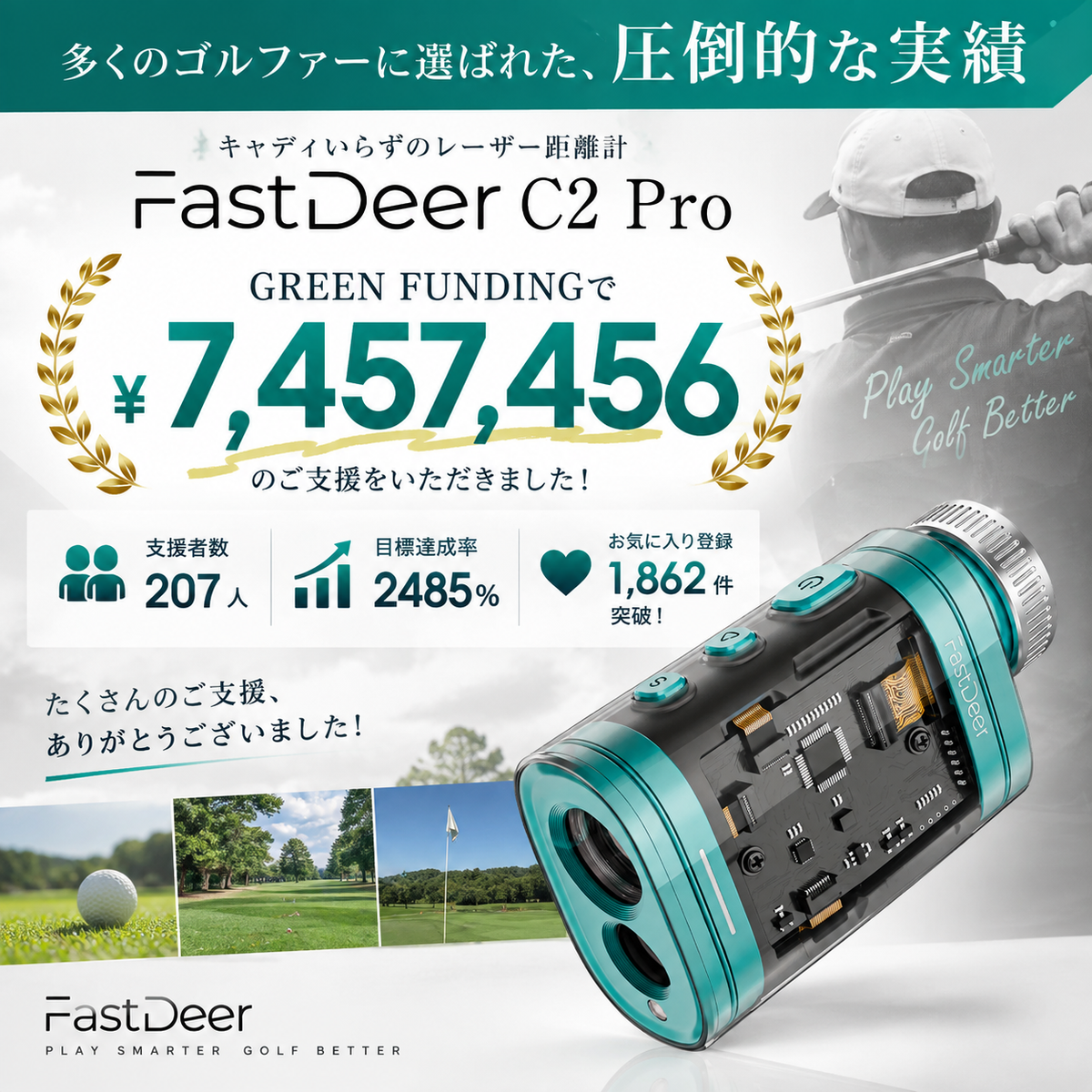 C2 Pro - ゴルフレーザー距離計